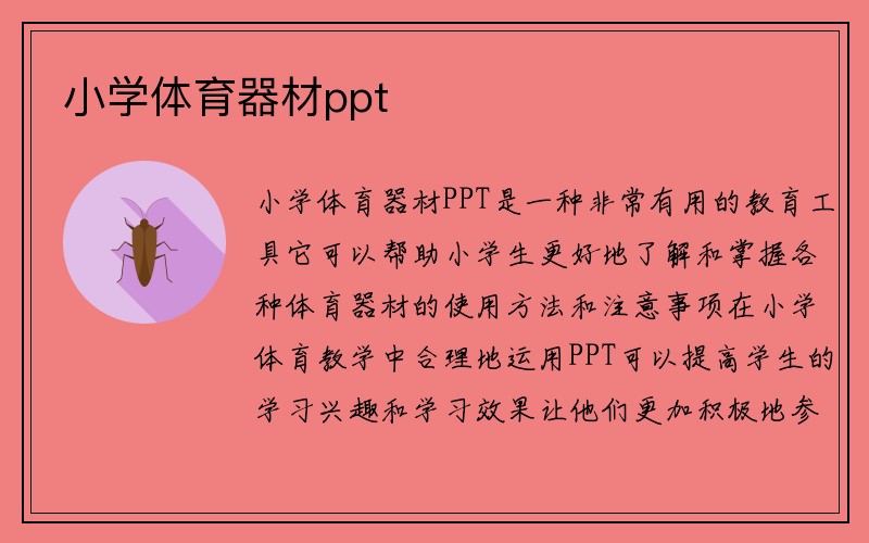 小学体育器材ppt