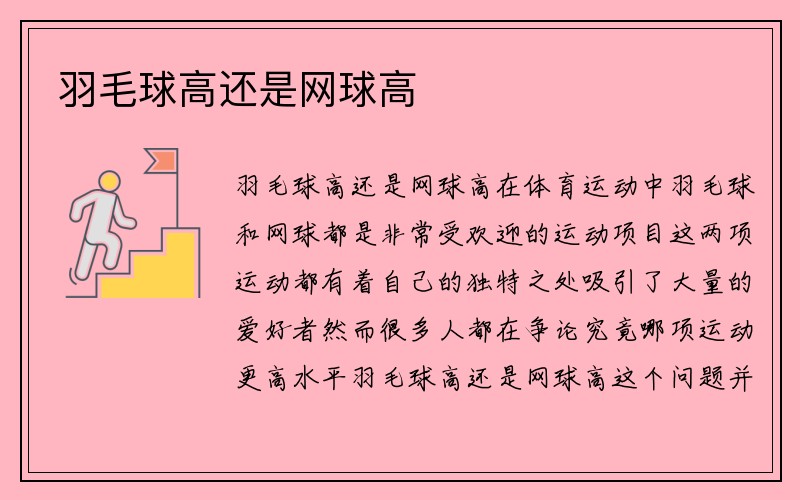 羽毛球高还是网球高